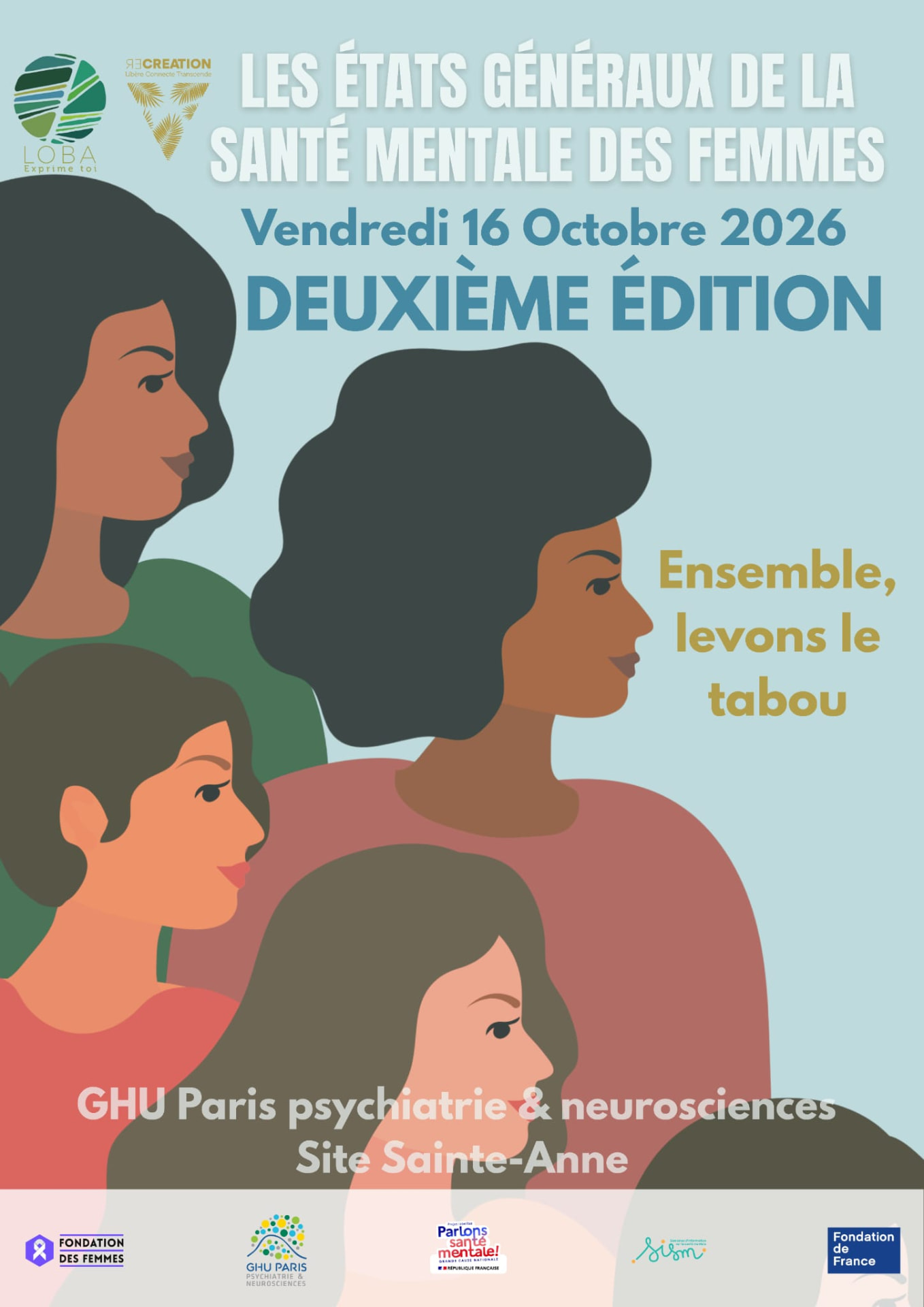 Affiche officielle de la deuxième édition des États généraux de la santé mentale des femmes